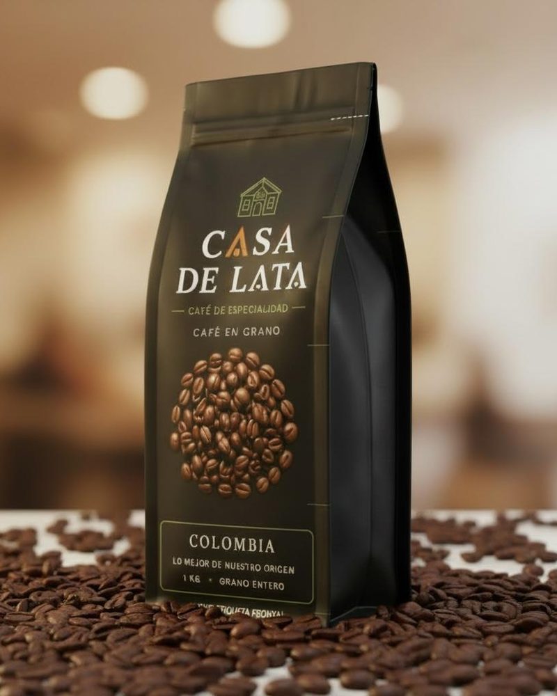 Bolsa Casa de Lata Colombia 1 kg grano entero